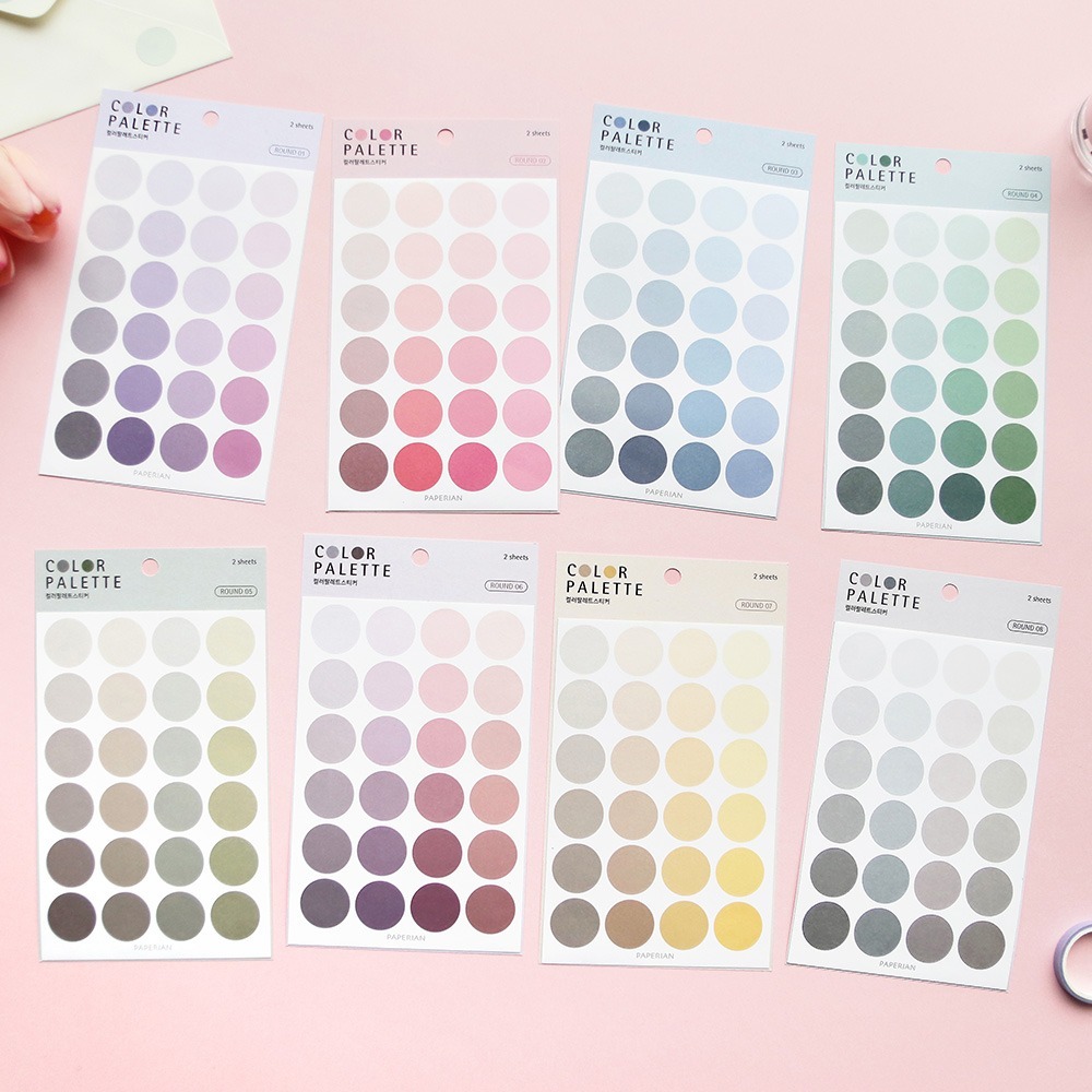 16 color palette stickers