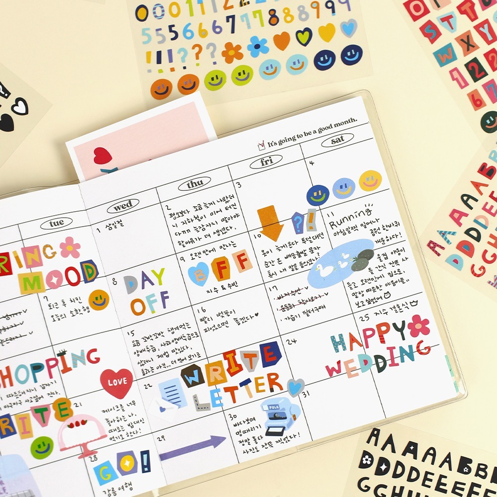 Color Recipe Alphabet Stickers